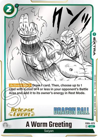 A Warm Greeting FB04-073 Manga Booster 01 Release Event Cards Fusion World card
