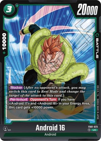 Android 16 FB01-073 Awakened Pulse Fusion World card