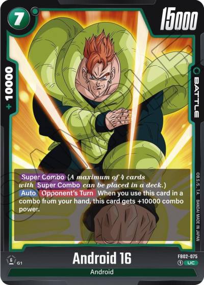 Android 16 FB02-075 Blazing Aura Fusion World card