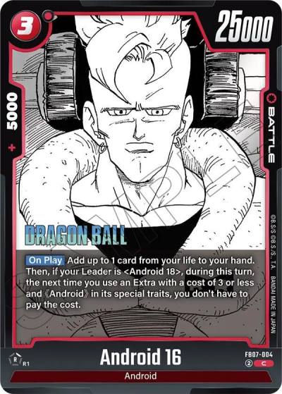 Android 16 FB07-004 Manga Booster 02 Fusion World card