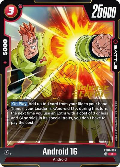 Android 16 FB07-004 Wish For Shenron Release Event Cards Fusion World card