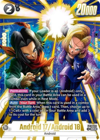 Android 17 Android 18 Alternate Art FB10-102 Cross Force Fusion World card