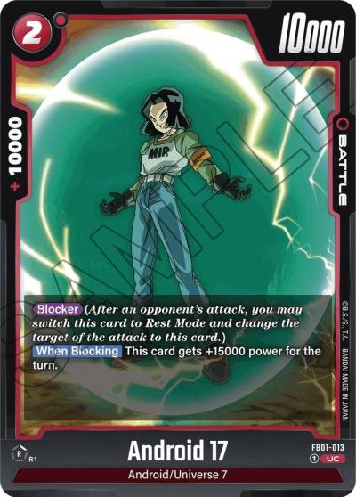 Android 17 FB01-013 Awakened Pulse Fusion World card