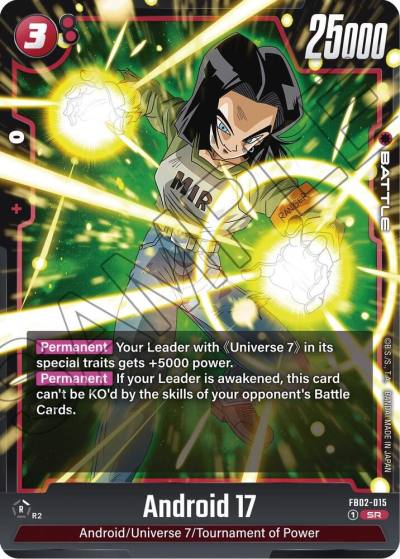 Android 17 FB02-015 Blazing Aura Fusion World card