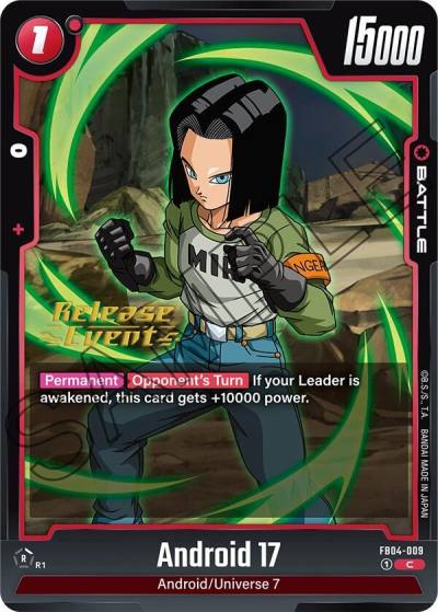Android 17 FB04-009 Ultra Limit Release Event Cards Fusion World card