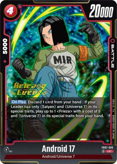 Android 17 FB07-005 Wish For Shenron Release Event Cards Fusion World card