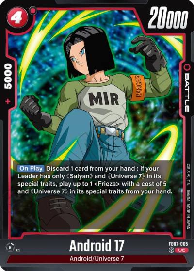 Android 17 FB07-005 Wish For Shenron Fusion World card