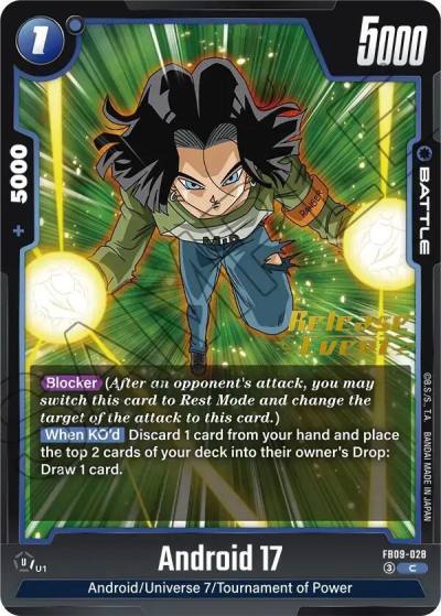 Android 17 FB09-028 Dual Evolution Release Event Cards Fusion World card