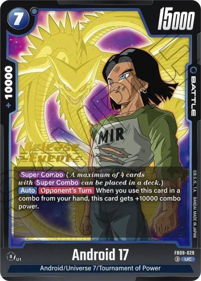 Android 17 FB09-029 Dual Evolution Release Event Cards Fusion World card