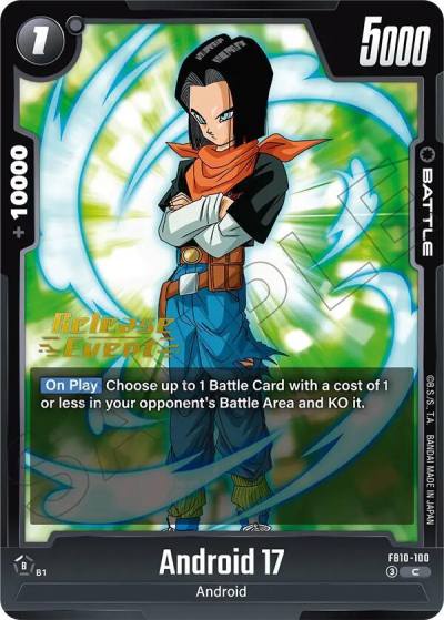 Android 17 FB10-100 Cross Force Release Event Cards Fusion World card