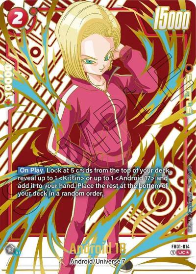 Android 18 Alternate Art FB01-014 Awakened Pulse Alternate Art Reprints Fusion World card
