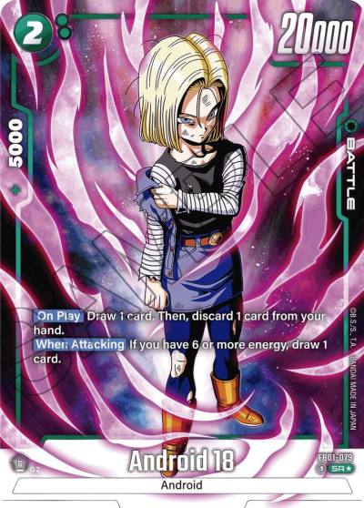 Android 18 Alternate Art FB01-079 Awakened Pulse Fusion World card