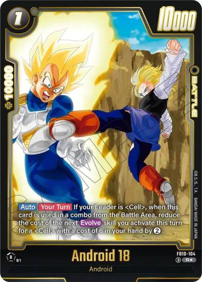 Android 18 Alternate Art FB10-104 Cross Force Fusion World card
