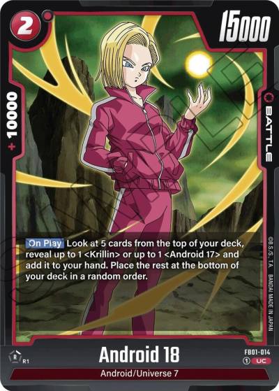 Android 18 FB01-014 Awakened Pulse Fusion World card