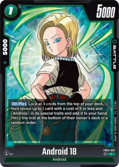 Android 18 FB04-057 Ultra Limit Fusion World card