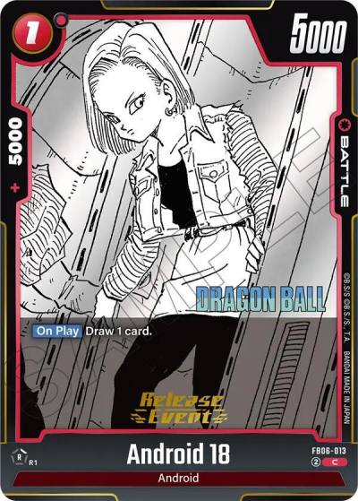 Android 18 FB06-013 Manga Booster 02 Release Event Cards Fusion World card