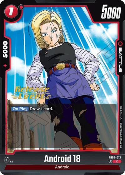 Android 18 FB06-013 Rivals Clash Release Event Cards Fusion World card