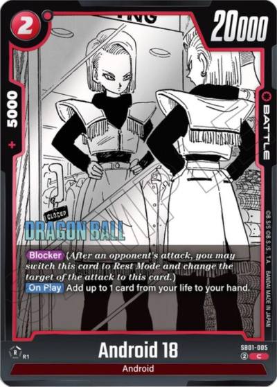 Android 18 SB01-005 Manga Booster 01 Fusion World card