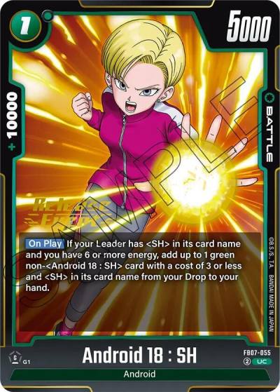 Android 18 SH FB07-055 Wish For Shenron Release Event Cards Fusion World card