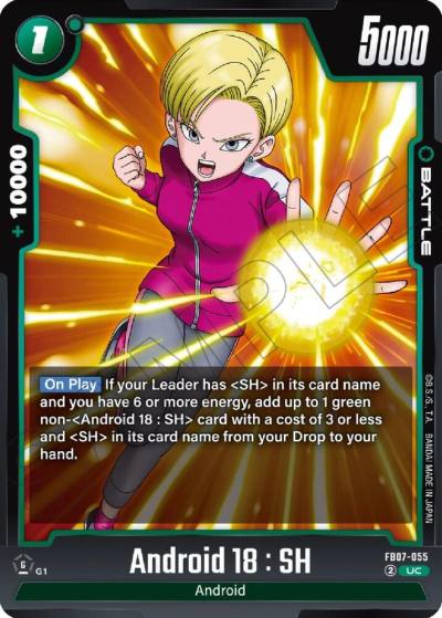 Android 18 SH FB07-055 Wish For Shenron Fusion World card