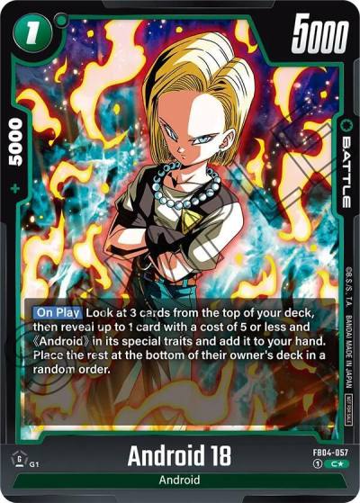Android 18 Tournament Pack 05 FB04-057 Tournament and Championship Promos Fusion World card