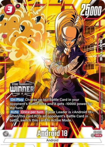 Android 18 Tournament Pack Winner 08 FP-052 Tournament and Championship Promos Fusion World card