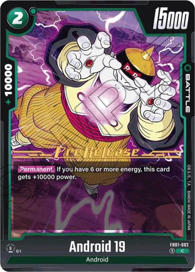 Android 19 FB01-082 Awakened Pulse Pre-Release Cards Fusion World card