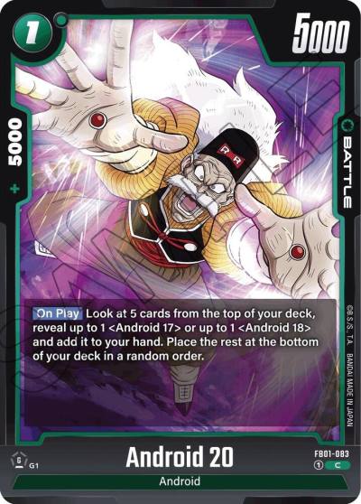 Android 20 FB01-083 Awakened Pulse Fusion World card