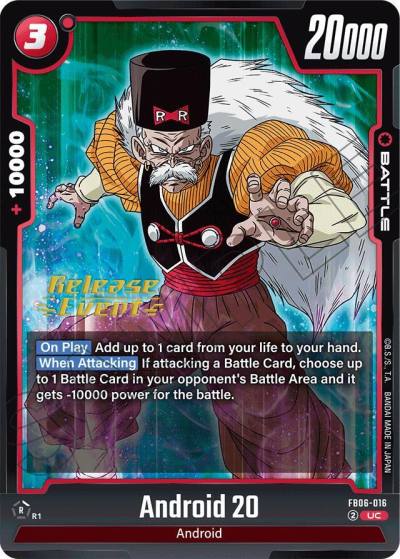 Android 20 FB06-016 Rivals Clash Release Event Cards Fusion World card