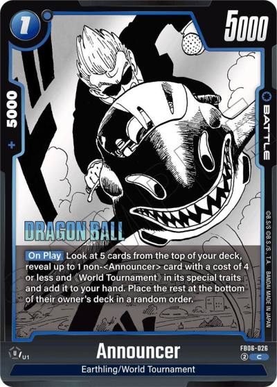 Announcer FB06-026 Manga Booster 01 Fusion World card