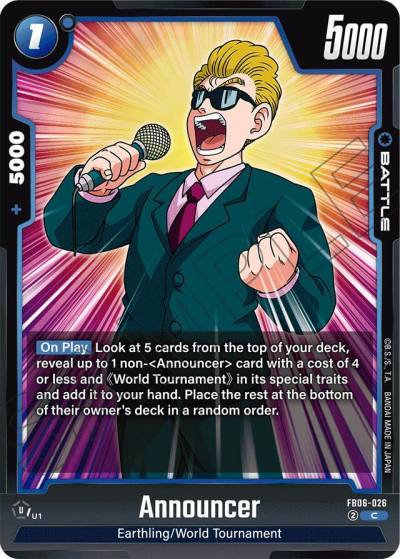 Announcer FB06-026 Rivals Clash Fusion World card
