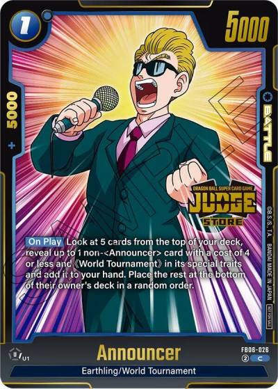Announcer Judge Pack Store Judge 04 FB06-026 Tournament and Championship Promos Fusion World card