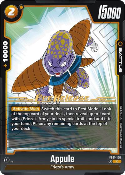 Appule FB01-106 Awakened Pulse Pre-Release Cards Fusion World card