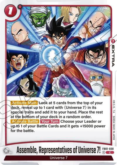 Assemble Representatives of Universe 7 FB01-030 Awakened Pulse Fusion World card
