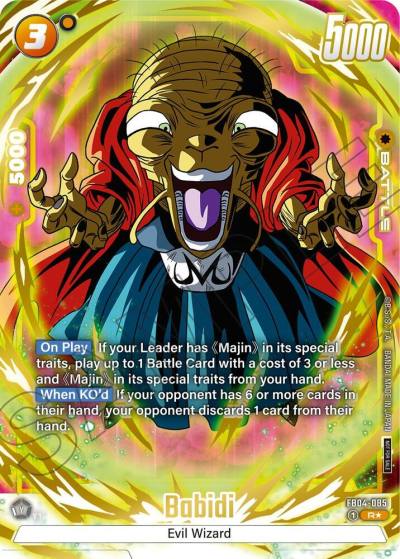 Babidi Alternate Art Limited Pack 01 FB04-085 Tournament and Championship Promos Fusion World card