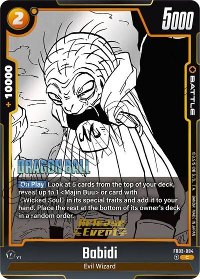 Babidi FB03-084 Manga Booster 01 Release Event Cards Fusion World card