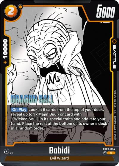 Babidi FB03-084 Manga Booster 01 Fusion World card