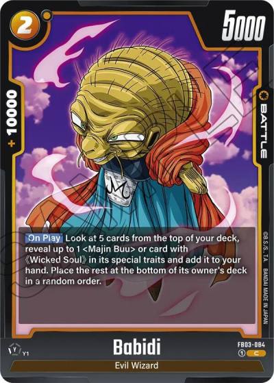 Babidi FB03-084 Raging Roar Fusion World card