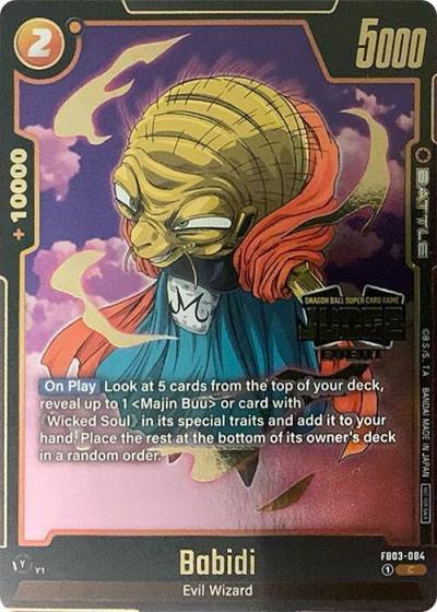 Babidi Judge Pack Event Judge 02 FB03-084 Tournament and Championship Promos Fusion World card