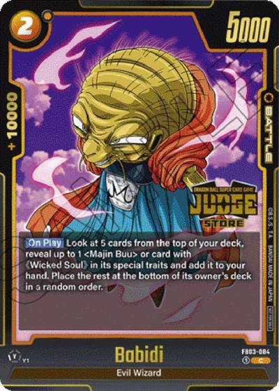 Babidi Judge Pack Store Judge 02 FB03-084 Tournament and Championship Promos Fusion World card