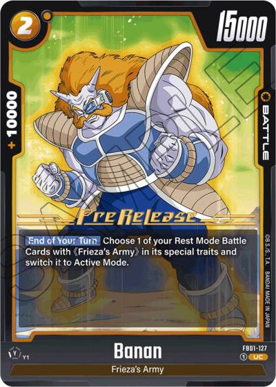 Banan FB01-127 Awakened Pulse Pre-Release Cards Fusion World card