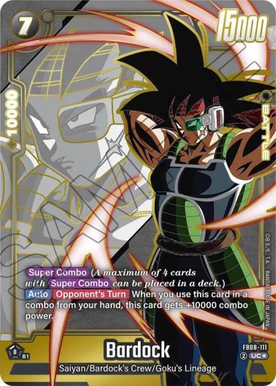 Bardock Alternate Art FB08-111 Saiyan's Pride Fusion World card