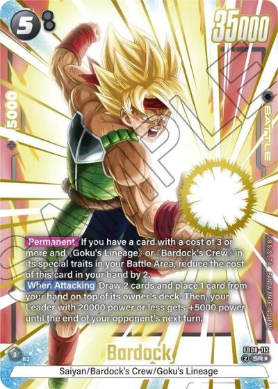 Bardock Alternate Art FB08-112 Saiyan's Pride Fusion World card