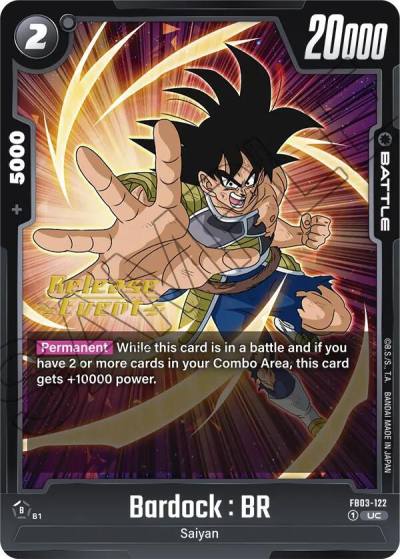 Bardock BR FB03-122 Raging Roar Release Event Cards Fusion World card