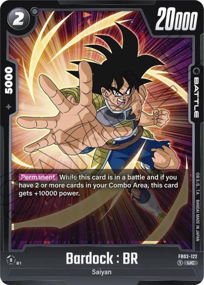 Bardock BR FB03-122 Raging Roar Fusion World card