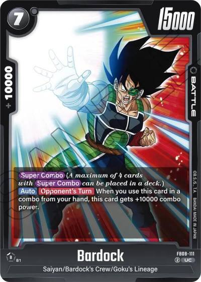 Bardock FB08-111 Saiyan's Pride Fusion World card
