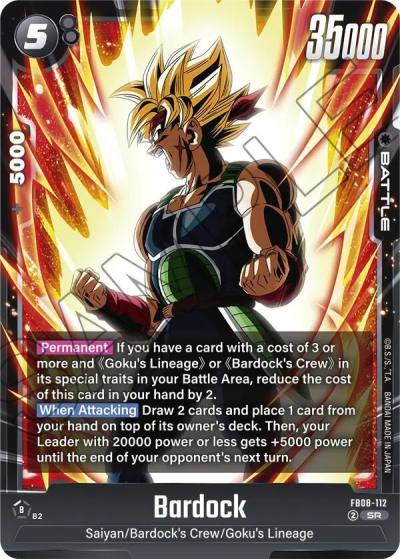 Bardock FB08-112 Saiyan's Pride Fusion World card