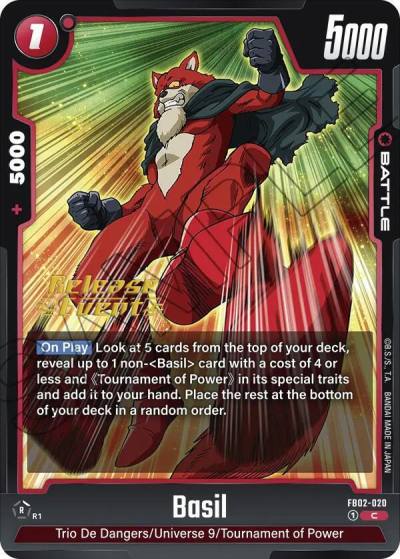 Basil FB02-020 Blazing Aura Release Event Cards Fusion World card