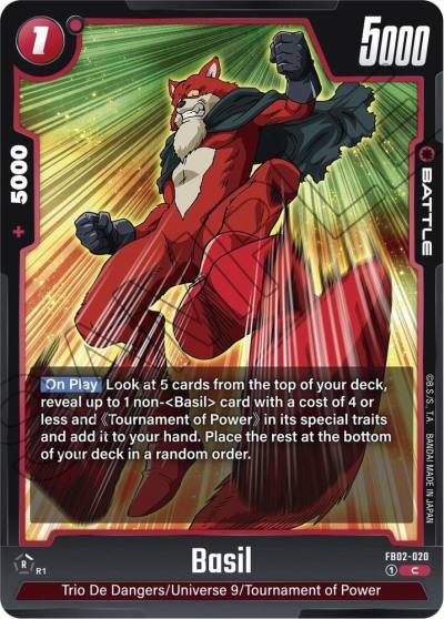 Basil FB02-020 Blazing Aura Fusion World card
