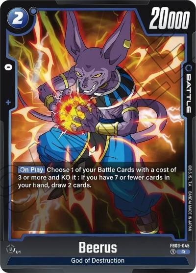Beerus FB03-045 Raging Roar Fusion World card
